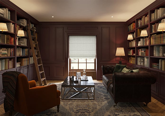 Culross (Blackout), Speckled White - Motorised Roman Blind - Image 8